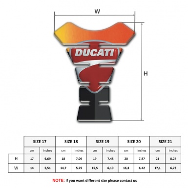 Ducati Tank Protector Orange Nuances base Classic Logo 