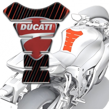 Ducati Tank Pad Protector Stripes Design 