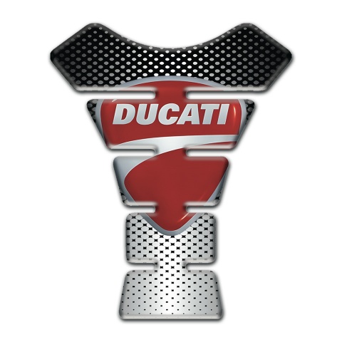 Ducati Tank Fuse Silver Blck Base Classic Logo Style 