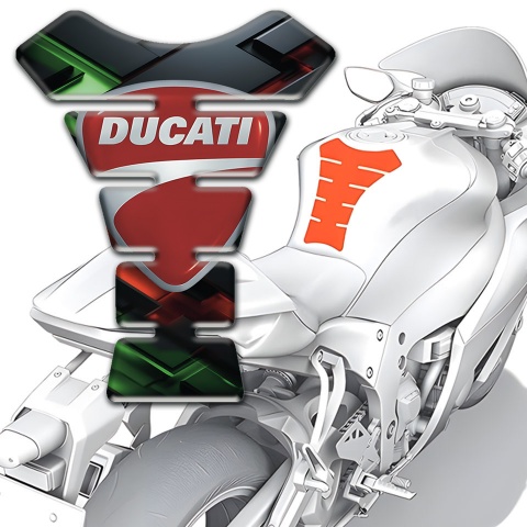 Ducati Tank Pad Motorbike Unique 3d  Warp Design 