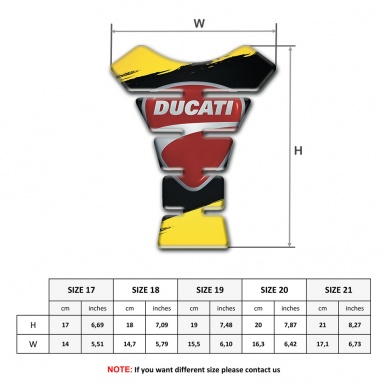Ducati Tank Fuse Yellw Black Style with Classic Logo