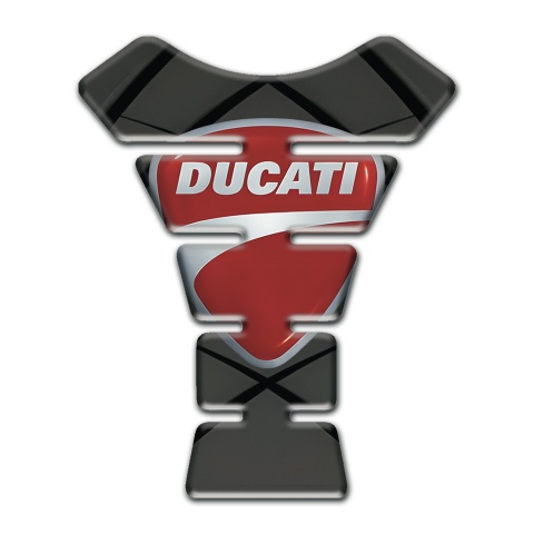 Ducati Tank Guard Pads Dark Gray with Black Patterns Print 