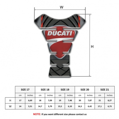 Ducati Silicone Sticker Tank Fuse High-Quality Print 