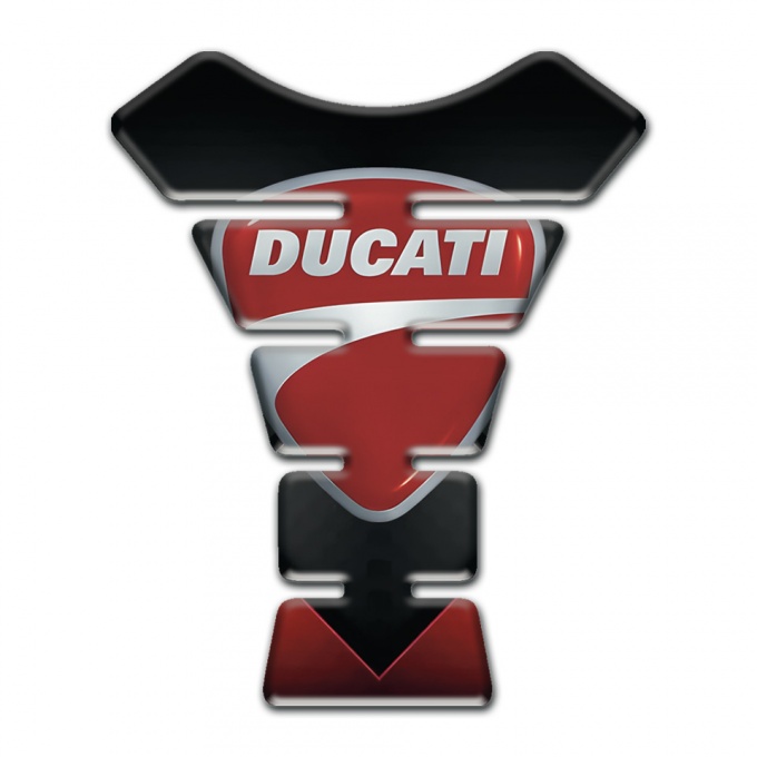 Ducati Tank Pad Protector Premium Quality Design with Classic Gray Red Logo 