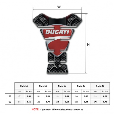 Ducati Tank Pad Motorbike 3D base Classic Logo Print 