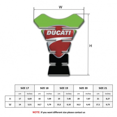 Ducati Tank Guard Pads Green Black Print 