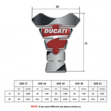 Ducati  Tank Fuse Gray Diagonal Band Base and Glassic Logo Style 