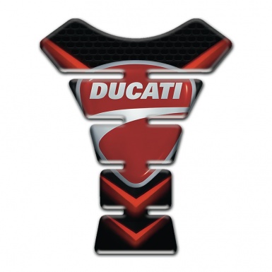 Ducati Tank Fuse Black with Red Lights Decoration Print