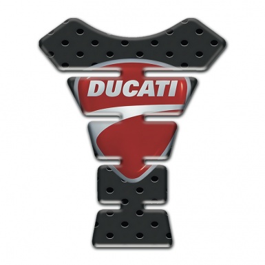 Ducati Tank Protector Classic Logo with Perforated Rubber Effect Design
