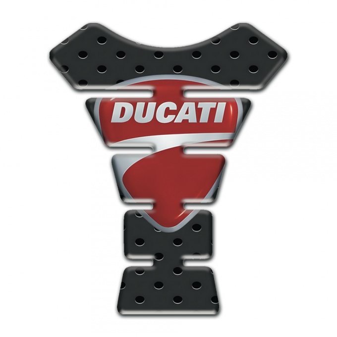 Ducati Tank Protector Classic Logo with Perforated Rubber Effect Design