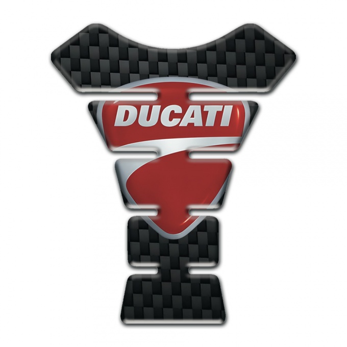 Ducati Tank Guard Pads Black Fibers Print