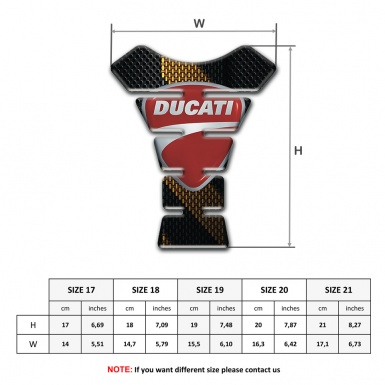 Ducati Tank Pad Motorbike Black Brown Band Decoration 