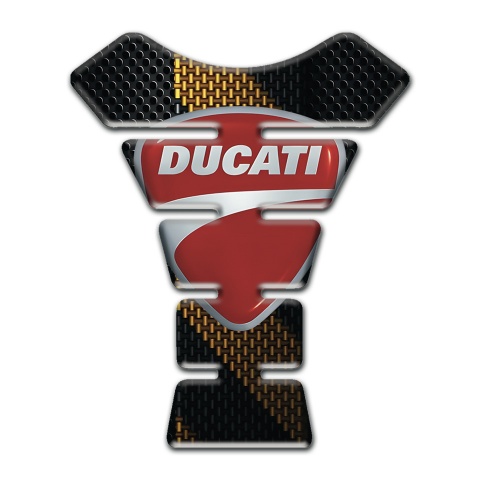 Ducati Tank Pad Motorbike Black Brown Band Decoration 