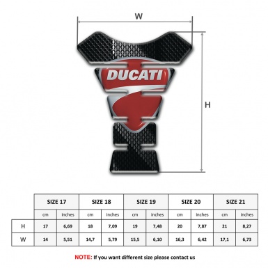 Ducati Tank Protector Black Gray Base Decoration with Classic Logo 