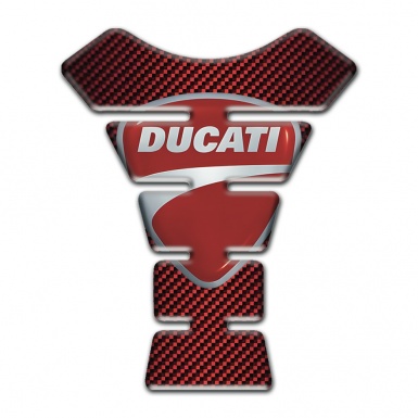 Ducati Tank Guard Pads Red Carbon Print 