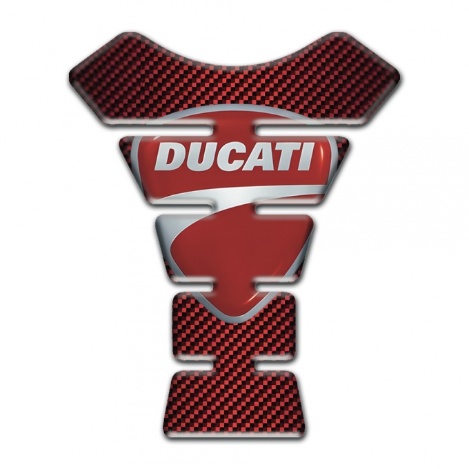 Ducati Tank Guard Pads Red Carbon Print 