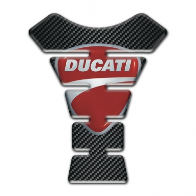 Ducati Tank Pad Protector Black Carbon Print
