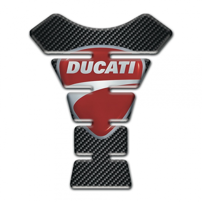 Ducati Tank Pad Protector Black Carbon Print