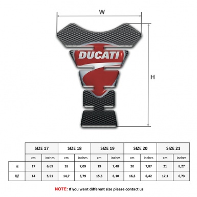 Ducati Tank Pad Motorbike Mixed Gray Black Texture Print 