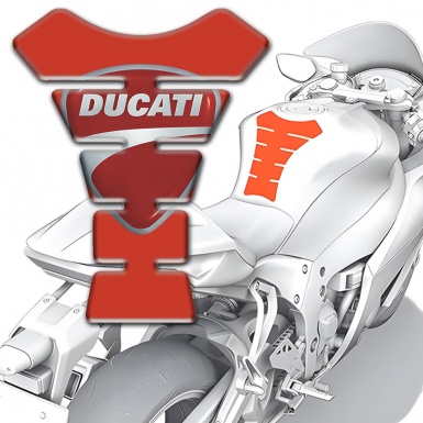 Ducati Tank Fuse Red Print Classic logo 