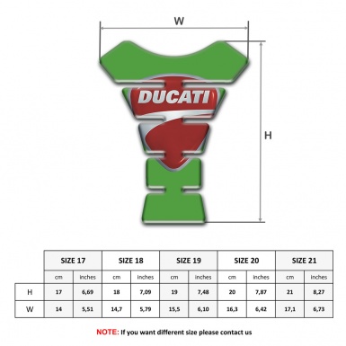 Ducati Tank Protector Green Print Classic Logo 