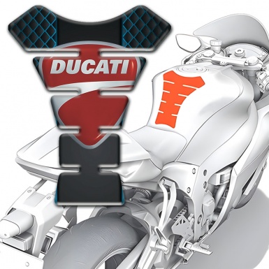 Ducati Tank Pad Motorbike Neon Mesh Print 
