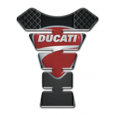 Ducati Tank Protector Dark Mesh Design with Classic Logo 
