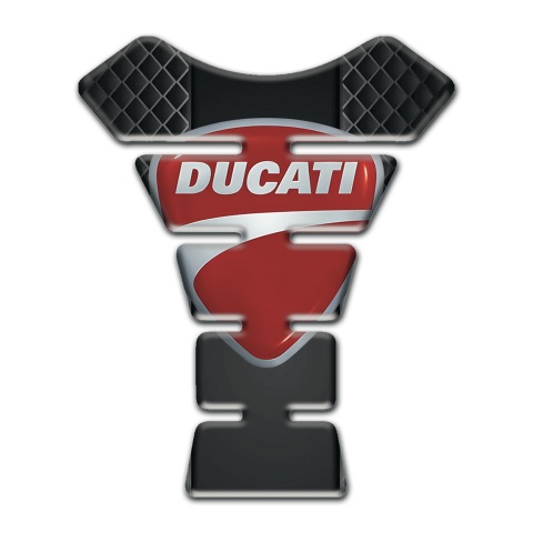 Ducati Tank Protector Dark Mesh Design with Classic Logo 