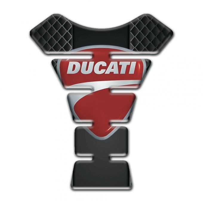 Ducati Tank Protector Dark Mesh Design with Classic Logo 
