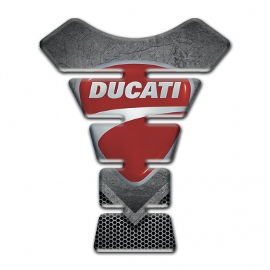 Ducati Tank Guard Pads Scratched Plate Effect Print 