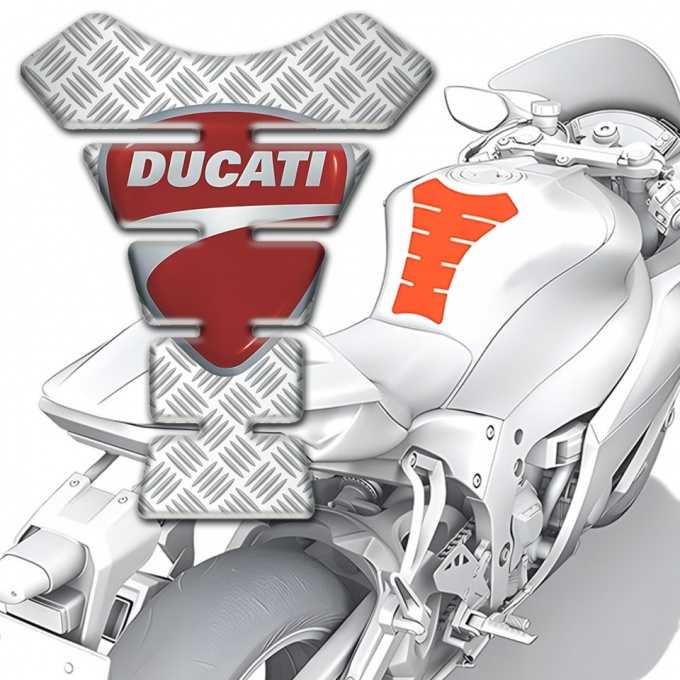Ducati Tank Protector Crossed Patterns Design with Classic Logo Style ...