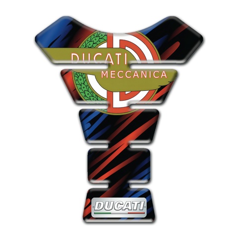 Ducati Tank Guard Pads New Logo Style Blue Red Patterns base 