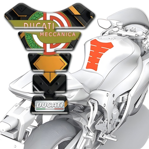 Ducati Tank Fuse Yellow Rhombus Design New Logo Style 