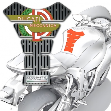 Ducati  Tank Protector Gray Ornament Print with New Logo Design 