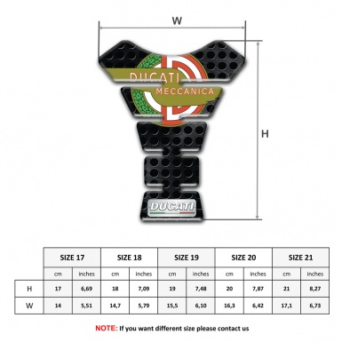 Ducati Tank Protector Perforated Surface with Modern logo Design 