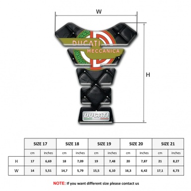 Ducati Tank Guard Pads Black Leather Effect with Modern Logo Model 