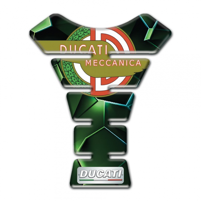 Ducati Tank Pad Protector Green Diamond with New Logo Model 