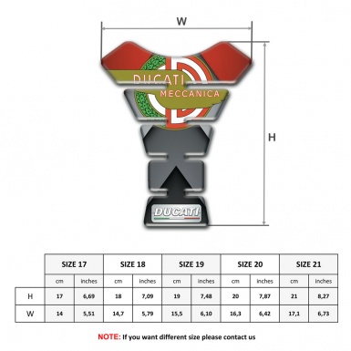 Ducati Tank Pad Protector Red Gray Base New Logo 