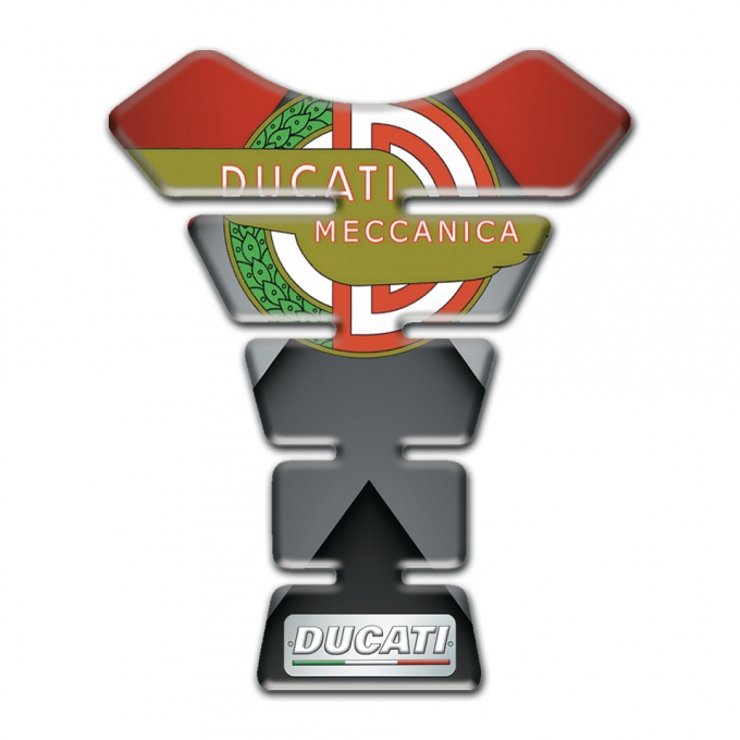 Ducati Tank Pad Protector Red Gray Base New Logo 