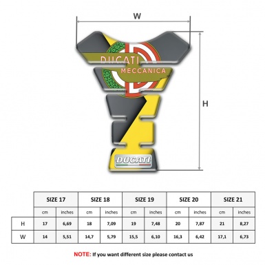 Ducati Tank Pad Protector Gray Yellow Design with Modern Logo 