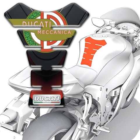 Ducati Tank Fuse Dark Base Design with Modern Logo Style 
