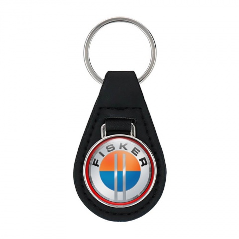 Karma Fisker Key Fob Leather Silver Red Ring Color Edition