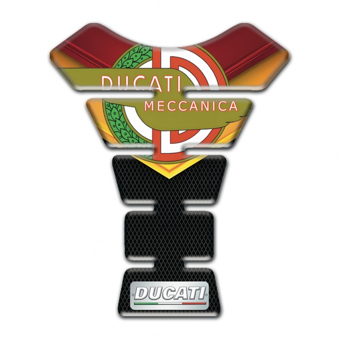 Ducati Tank Fuse Fire Colors Motive with Modern Logo 