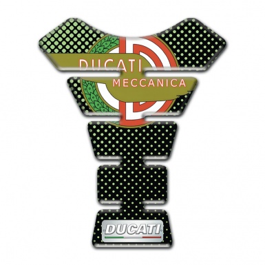 Ducati Tank Protector Green Dots Base Modern Logo Style 