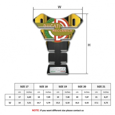 Ducati Tank Guard Pads Black Yellow Decoration with Modern Logo Style 