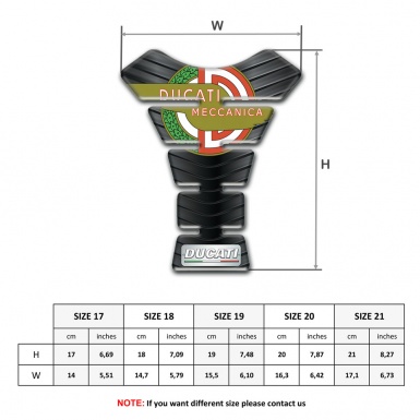 Ducati Tank Pad Protector Rubber Effect Base Modern Logo Style 
