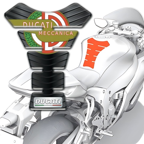 Ducati Tank Pad Protector Rubber Effect Base Modern Logo Style 
