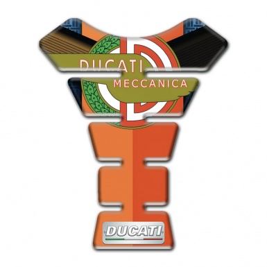 Ducati Tank Guard Pads Orange Nuances Base New Logo Style Model 