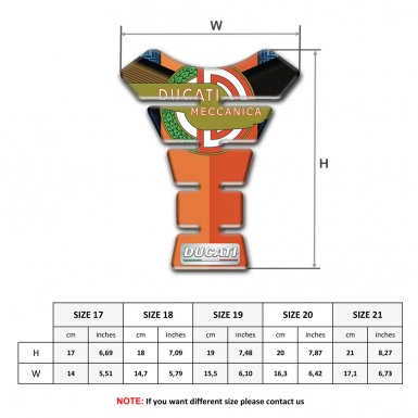 Ducati Tank Guard Pads Orange Nuances Base New Logo Style Model 