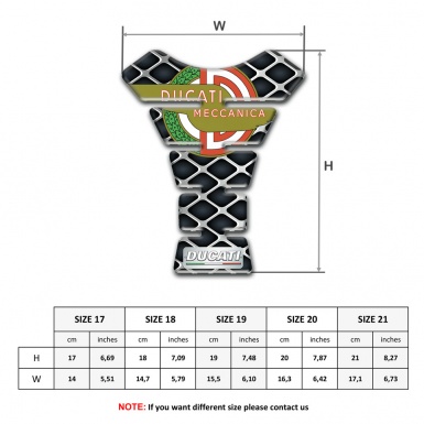 Ducati Tank Guard Pads Large Metal Mesh Design with Modern Logo 